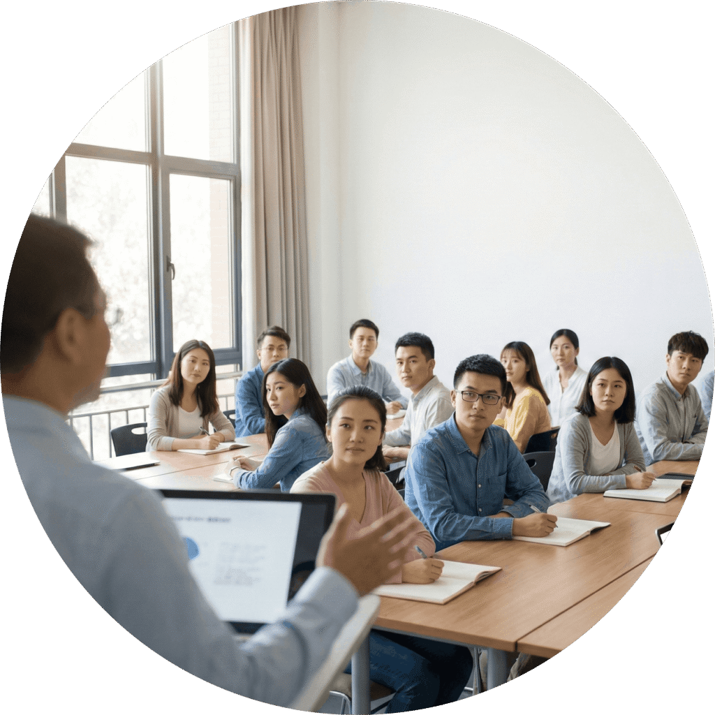 Classroom image for Bachelor programs in China, supporting an admissions service page focused on university matching, applications, and student success.